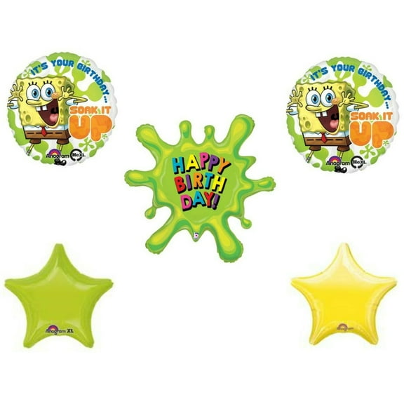 Spongebob Slime Happy Birthday Party balloons Decoration Supplies