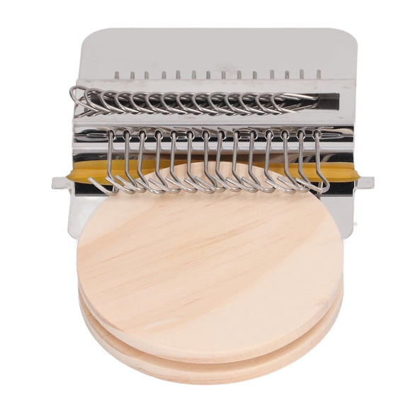 Yajisi 14 Hooks Small Weaving Loom Kit Darning Loom Weave Tool, Mini Speedweve Style, Stainless Steel & Pine Wood, for Hand Knitting DIY Crafts, 4.72x3.15x0.39in