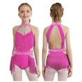 thumbnail image 6 of iiniim Kids Girls Fringe Rhinestones Latin Jazz Dance Leotard Dress Sparkly Performance Costume Pink 14, 6 of 7