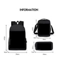 thumbnail image 2 of 3-piece set Wednesday Adams school bag Backpack + pencil case + small bag Set, 2 of 2