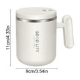 thumbnail image 3 of Xecvkr Stainless Steel Rechargeable Mixing Cup 400ml USB Automatic Stirring for Coffee Protein Shakes Orange Beige White, 3 of 6