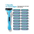 thumbnail image 2 of Reemplazo Recargas Manual Cuchillas Men Safety 3 Capa (17pcs) Azul, 2 of 9