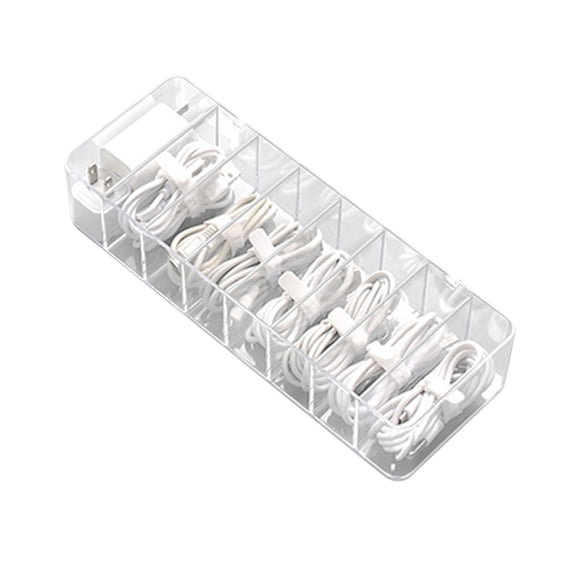 Caja de almacenamiento de cables de datos, caja de gestión de cables de plástico, organizador de cables, diseño de última generación
