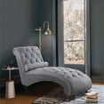 thumbnail image 2 of Lexicon Bonne Upholstered Chaise with Bolster Pillow in Dark Gray, 2 of 8