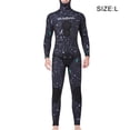 thumbnail image 2 of Trituras profesionales Traje de buceo a prueba de frío Pescado Caza Premium Térmica con capucha de manga larga de manga larga Pantalones de manga larga Traje de surf Verde L 3mm Yuarrent OD017116-02, 2 of 6