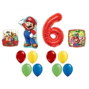 DalvayDelights Super Mario Party Supplies Mega 12 Piece Foil Mylar and Latex Balloons Party Decoration Set