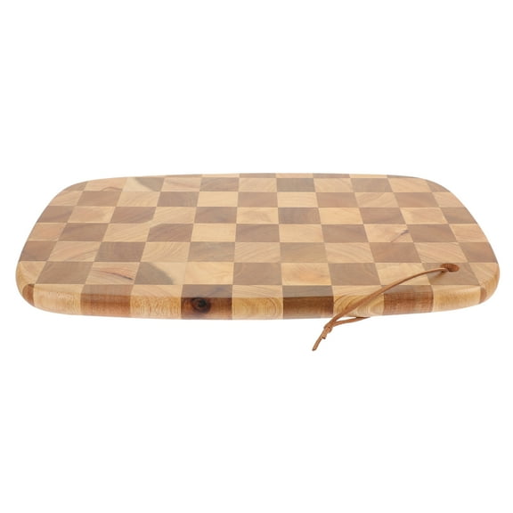 Square Checkerboard Cutting Board for Kitchen Use, Household Chopping Board 31.8 x 22 x 1.5 cm