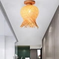 thumbnail image 4 of Bambú mimbre linterna lámpara techo lámpara accesorio cocina interior B Zulema Pantalla de lámpara, 4 of 7
