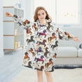 thumbnail image 5 of FORMRS Wearable Blanket Hoodie with Sleeves for Kids Cozy Flannel Sweatshirt, Rainbow Stars Pattern, 5 of 7