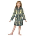 thumbnail image 6 of FORMRS Niños Bathrobe Unisex Hooded Robe Soft Plush Pajamas Sleepwear, Size 7-9T, Whale and Moon, 6 of 7