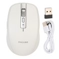 thumbnail image 1 of Souris sans fil 2,4 GHz double mode 2\xa0400 DPI Bluetooth avec 14 effets d'éclairage RVB pour ordinateur portable Windows et OS X Blanc, 1 of 4