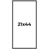 21x44 Rustic Brown Real Wood Picture Frame Width 0.75 inches | Interior Frame Depth 0.5 inches |