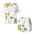 thumbnail image 5 of Lsque Dinosaur on Excavator Women's Short-Sleeved Pajama Set - 2 Piece Soft and Lightweight Sleepwear Set-3X-Large, 5 of 9