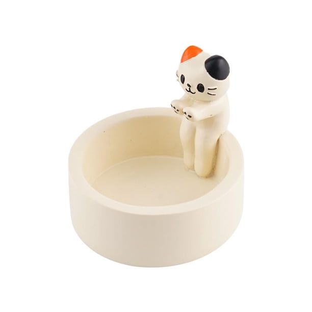 CAIROYAR Candelabro de gatito, lindo candelabro de aromaterapia con forma de gato a la parrilla decorativo