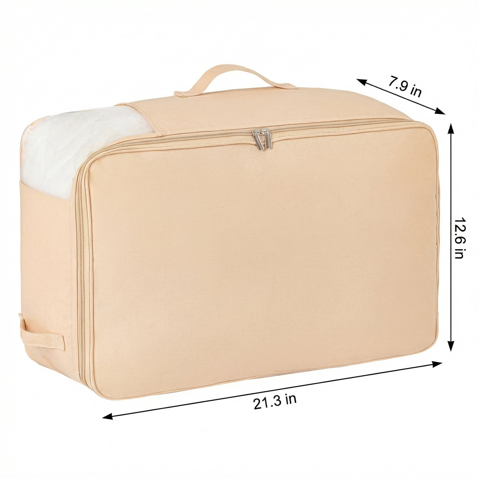 Unique Bargains Foldable Clothing Storage Bag for Comforters Light Pink 21.3"x12.6"x7.9"