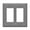 Gray, variant on ENERLITES Decorator Light Switch or Receptacle Outlet Wall Plate, Glossy Finish, Standard Size 3-Gang, Polycarbonate Thermoplastic, White