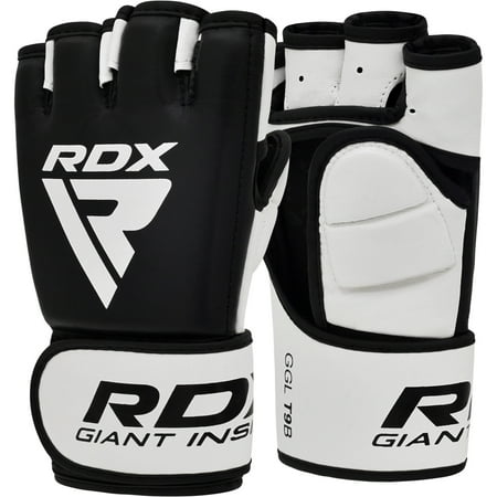 RDX MMA Grappling Gloves, Sparring, Muay Thai, Kickboxing, Medium, Black, Unisex