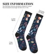 thumbnail image 2 of Lsque Colorful Flowers Pattern Sport Compression Socks for Men & Women 15-20 mmHg Knee High Nurse Pregnant Running Medical and Travel Athletic, 2 of 6