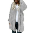 thumbnail image 1 of Ozmmyan Womens Plus Size Cardigan Sweaters Casual Long Sleeve Solid Ladies Pocket Tops Coat Sweater Coat, 1 of 4