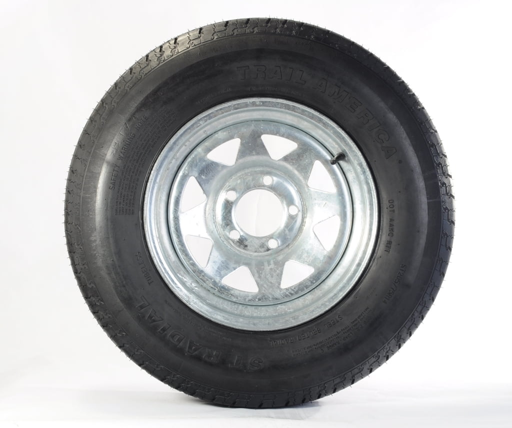 eCustomrim Radial Trailer Tire and Rim ST205/75R14 14X6 5-4.5 White Spoke eCustomrim Radial Trailer Tire and Rim ST205/75R14 14X6 5-4.5 White Spoke