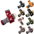 thumbnail image 3 of CYSFASHION Fingerless Gloves for Women Winter Clothing Soft Wool Eagle Mens Fashion Womens Winter Gloves Red, 3 of 4