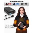 thumbnail image 5 of Wantdo Women's Heated Jacket with 20000mAh Battery, Detachable Hood Warm Winter Coat for Outdoor Black Large, 5 of 12