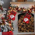 thumbnail image 4 of Festive Knitted Stocking Hangs For Holiday Mantle Ornament Traditional Xmas Celebration, 4 of 5