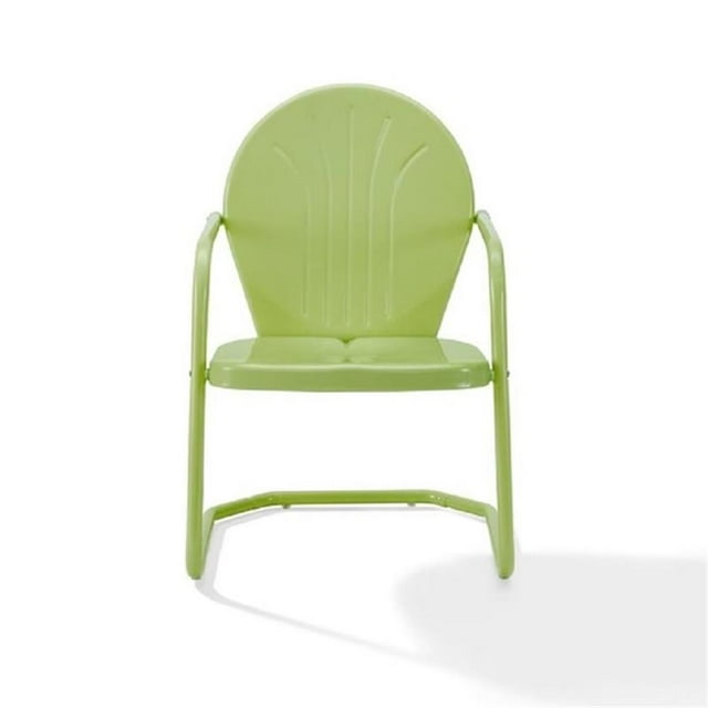 Crosley Furniture Griffith Metal Patio Chair in Key Lime Gloss