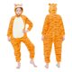 thumbnail image 1 of Mono de pijama de franela de felpa azul con puntadas Kigurumi, 1 of 3