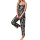 thumbnail image 2 of INSPIRAR CHIC Conjunto de Loungewear de Satén para Mujeres 2 Pcs Cami Tirantes Espagueti Sin Mangas Conjuntos de Pijama con Pantalones Largos S Negro Azabache, 2 of 6