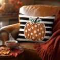 thumbnail image 4 of Decorative Lumbar Pillow | Polka Dot Pumpkin Fall Pumpkin Pillow for Thanksgiving Pillow, Farmhouse Decor Harvest Decor Couch Pillow Cover, 4 of 6