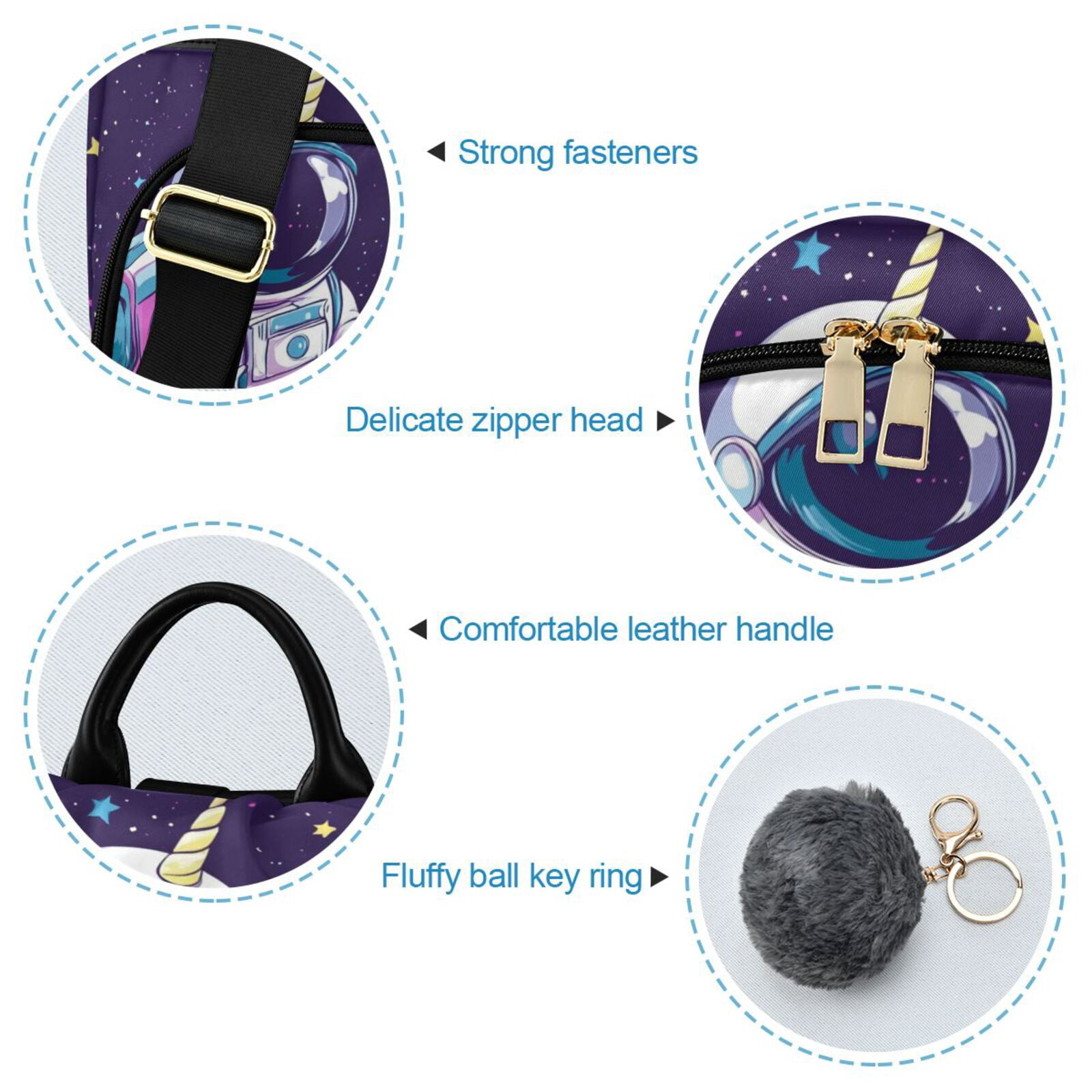 Unicorn Planet Astronaut Travel Laptops Backpack for Women Anti-theft Casual Work Bag Daypack Lightweight Laptop Bag