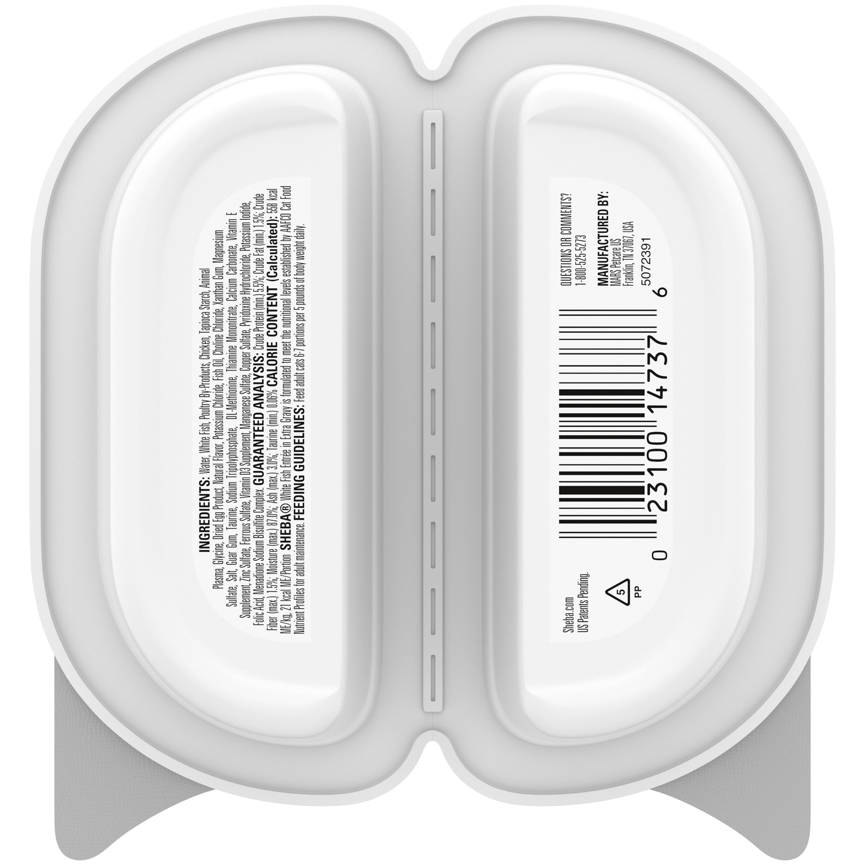 Sheba Gravy Indulgence Adult Wet Cat Food, White Fish Entrée In Extra Gravy, 2.64 Oz., Pack Of 24