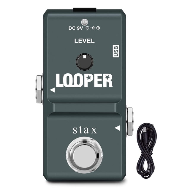 Pedal Looper Stax ooperL Estéreo Compacto Chasis de Metal Control de un Botón