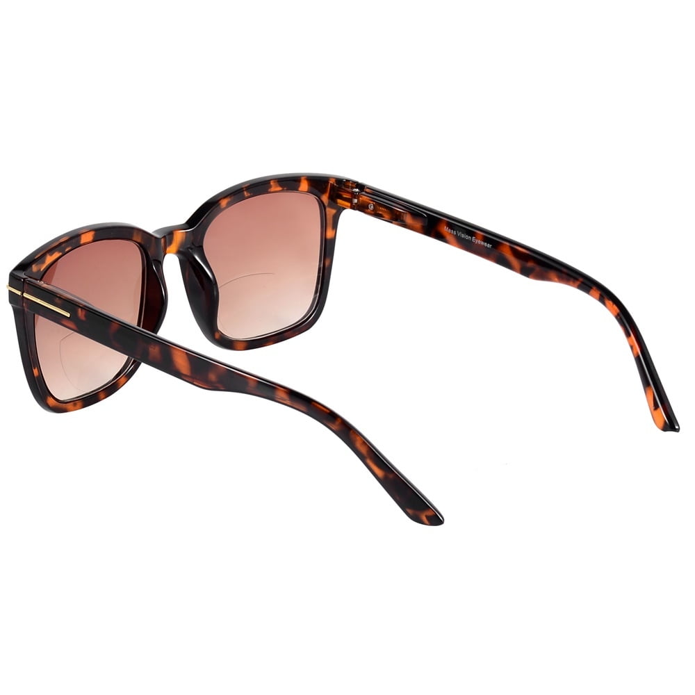 "The Jet Setter" 2 Pair of Women's Fashion Bifocal Reading Sunglasses - Glacier Pink/Tortoise - 1.50
