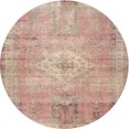 thumbnail image 1 of Ahgly Company Indoor Round Traditional Orange Salmon Pink Persian Area Rugs, 4' Round, 1 of 6
