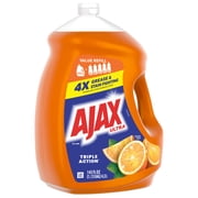 Ajax Ultra Liquid Dish Soap, Triple Action, Easy-Flip Cap, Orange Scent, 145 fl oz