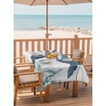 thumbnail image 2 of 54x80 Inch Outdoor Tablecloth with Umbrella Hole Zipper Rectangle Ocean Teal Green Turtle Rectangular Tablecloths Outside Waterproof Summer Seaweed Wood Grain Patio Table Cloth Cover for Picnic Party, 2 of 8
