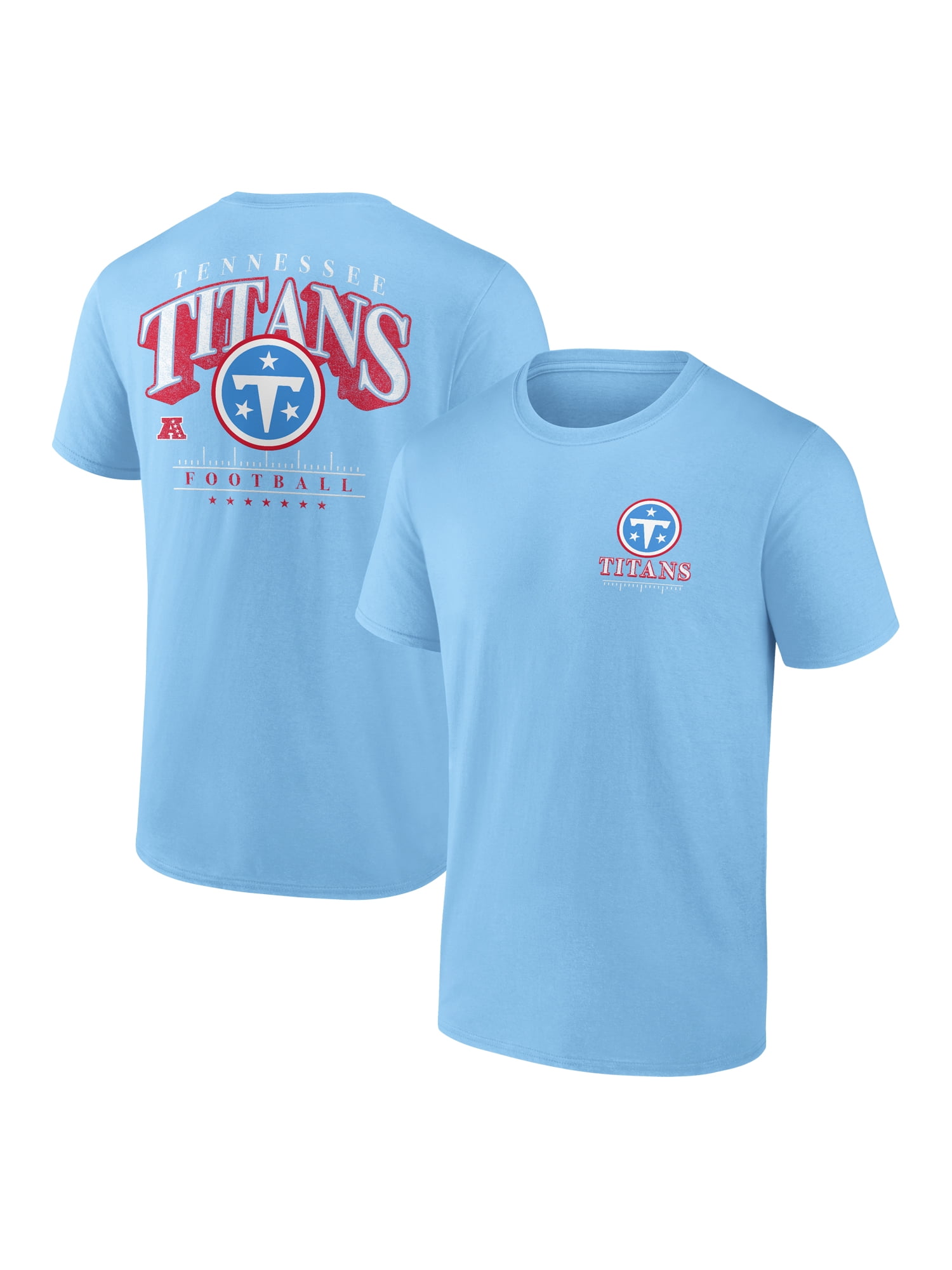 NFL Tennessee Titans Men's Cotton Faded Blue Short Sleeve T-Shirt