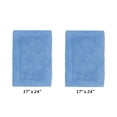 thumbnail image 2 of Better Trends 2 Piece Premium Bathroom Rug Set 100% Cotton Soft Tufted Reversible Bath Rug Water absorbent Bath Mat for Bathroom Shower and Tub Use, Edge Collection Dark Blue (17" x 24" | 17" x 24"), 2 of 5