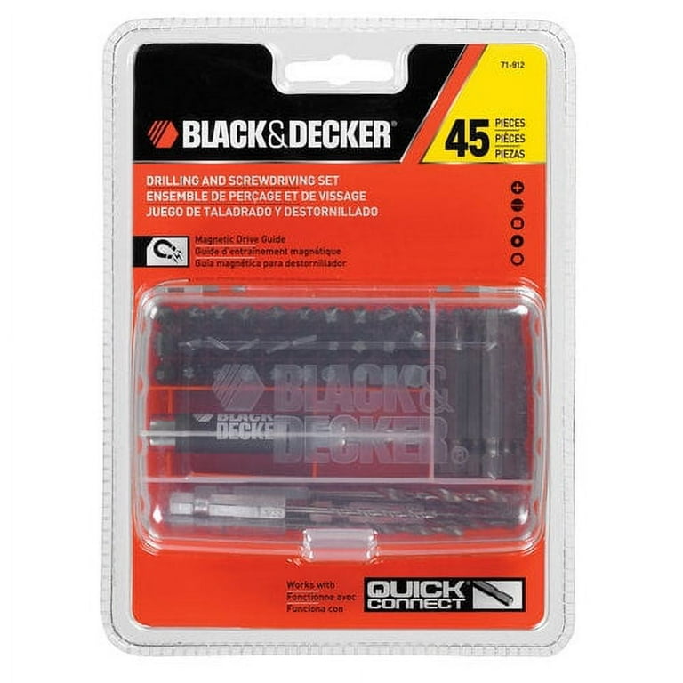 BLACK+DECKER 45 Piece Screwdriving & Hex Drill Bit Accessory Set