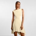 thumbnail image 3 of Women’s Sleeveless A-Line High Low Hem Dress Elegant Fit and Flare Cocktail Party Graduation Dress, 3 of 8