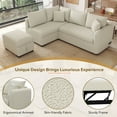 thumbnail image 5 of EUROCO 76.3"W Sectional Sofa L-Shaped Sofa Couch,1500LBS Pull Out Sofa Bed Sleeper Sofa with 2 USB Ports,2 Power Sockets,Ergonomical Armrest and Storage Ottoman,4-seat Fabric Convertible Couch, 5 of 8