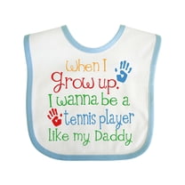 Inktastic Tennis Player Like Daddy Boys or Girls Baby Bib
