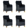 thumbnail image 3 of vidaXL 5 Piece Garden Dining Set Dark Grey, 3 of 12