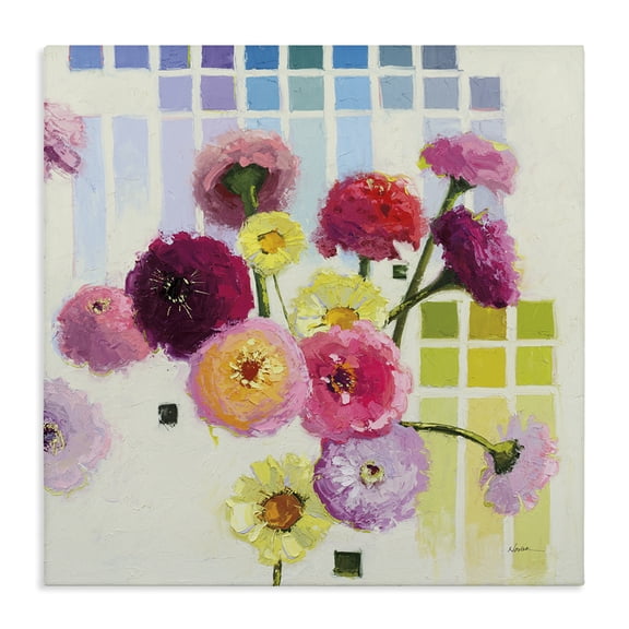 Stupell Industries Modern Color Chart Pastel Bloom Study Canvas Art, 17 x 17, by Shirley Novak
