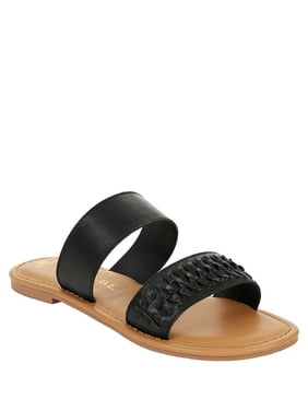 Melrose Ave Vegan Two Strap Flat Slide Sandal (Women's)