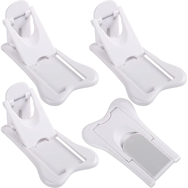 Paquete de 4 topes para puertas corredizas, cerradura de seguridad para bebés, bloqueador de ventanas corredizas autoadhesivo, cerraduras para puertas corredizas para niños, para puertas, ventanas, a