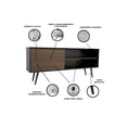thumbnail image 3 of Mueble Mesa para TV DECOMOBIL Moderno Negro Mate/Nogal Neo, 3 of 4