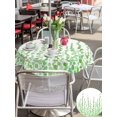 thumbnail image 5 of Outdoor Tablecloth with Umbrella Hole for Patio/Picnic/Party/Camping, Green Polka Dots Waterproof Table Cloth Round Cover Washable, Watercolor Abstract Art (Dia 54"), 5 of 8